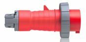 420P7W Watertight Pin And Sleeve Plug, 480 VAC, 20 A, 3 Poles, 4 Wires, Red