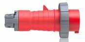 430P7W Watertight Pin And Sleeve Plug, 480 VAC, 30 A, 3 Poles, 4 Wires, Red