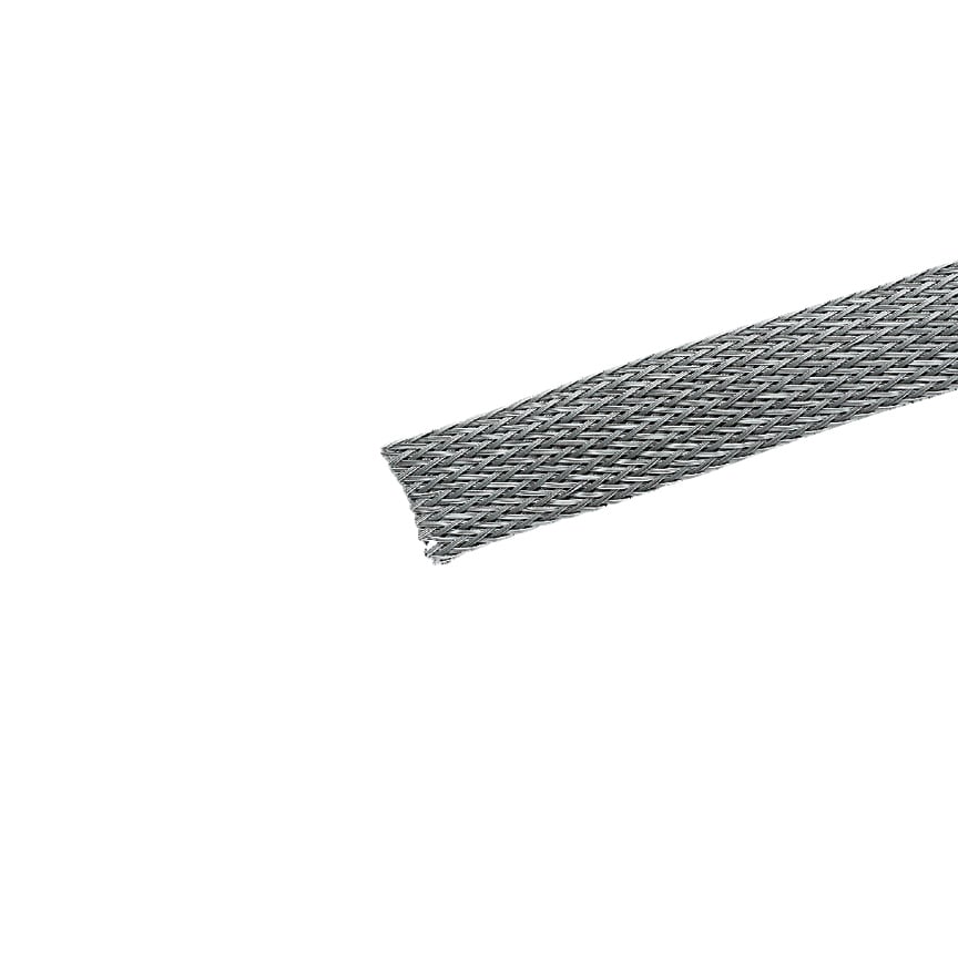 SE75P-DR8 Pan-Wrap Expandable Braided Sleeve, 3/4 in Dia x 500 ft L Sleeve, Polyethylene Terephthalate, -94 to 257 deg F, Gray