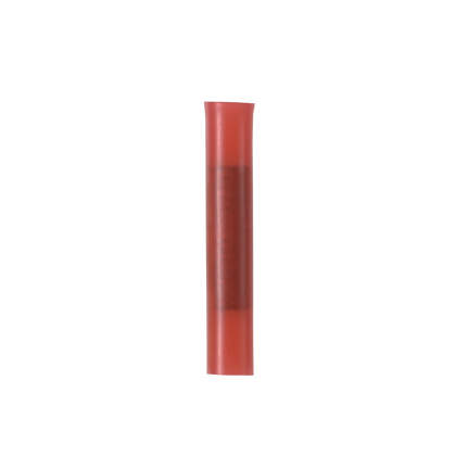 BSN18-C Pan-Term Loose Piece Standard Butt Splice, 22 to 18 AWG Conductor, 1.15 in L, Brazed Seam/Standard Barrel, Copper/Nylon, Red