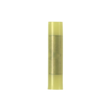 BSN10-D Pan-Term BSN Loose Piece Butt Splice, 12 to 10 AWG Conductor, 1.14 in L, Brazed Seam/Standard Barrel, Copper, Yellow