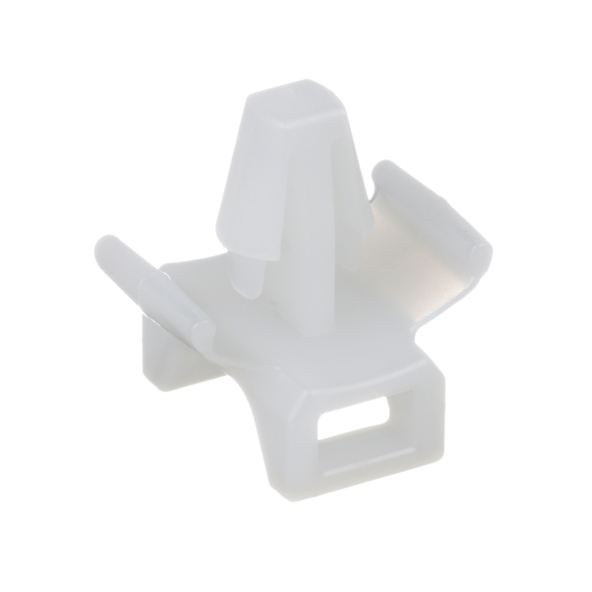 TM2PWH25-C Cable Tie Mount, 2-Way, Push Barb Mount, 0.35 in W Tie, Nylon 6.6/Polypropylene, Natural
