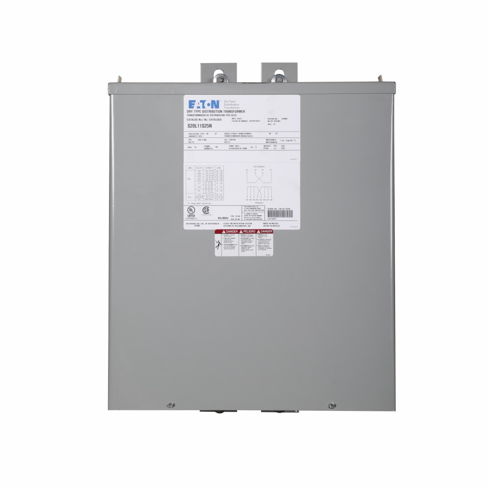 S20N11S25N Type EP Encapsulated Distribution Transformer, 240 x 480 V AC Primary, 120/240 VAC Secondary, 25 kVA Power Rating, 60 Hz, 1 Phase