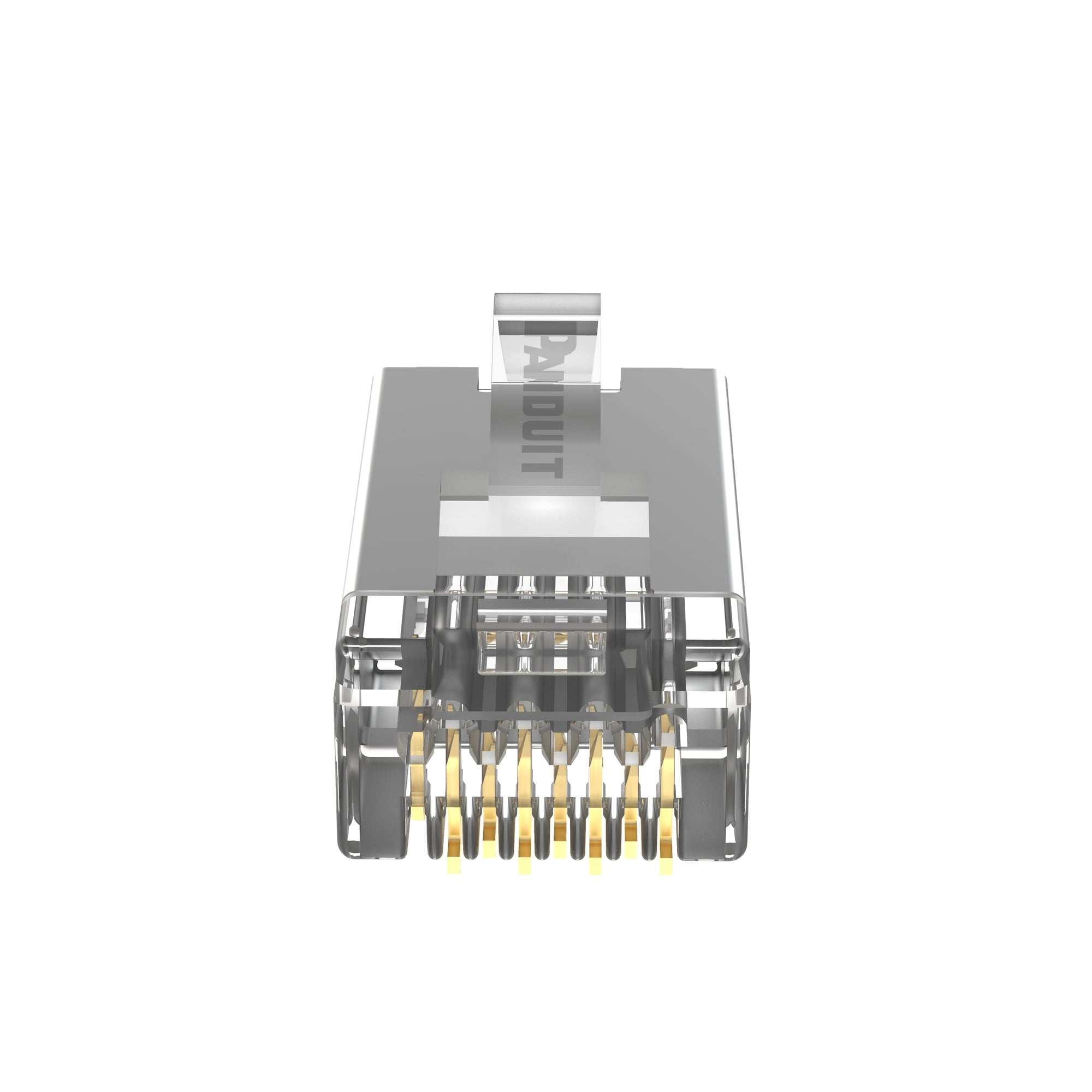 MPS588-C Pan-Plug 1-Port 8-Position 8-Wire Shielded Modular Plug, T568A/T568B/UTP Connector, 26 to 24 AWG Copper Cable, Cat 5e