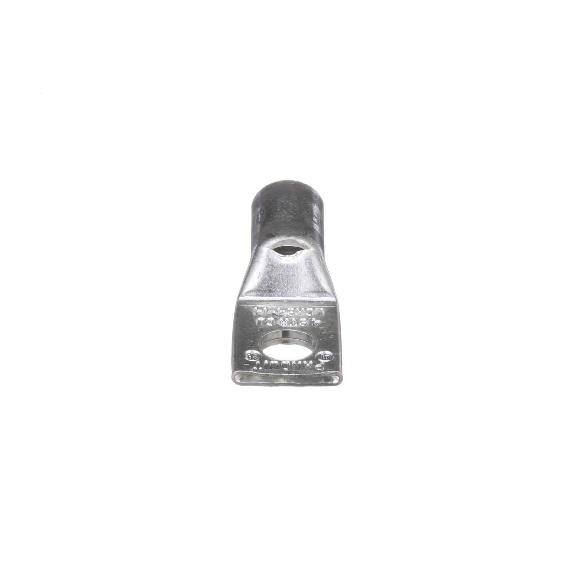 LCAS4-14-L Pan-Lug 1-Hole Compression Lug, 4 AWG Copper/Stranded Conductor, Die Code: P29, 1/4 in Stud, Tin Plated Copper