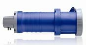 4100C9W Series II North American Configuration Watertight Sleeve And Pin Connector, 250 VAC, 100 A, 3 Poles, 4 Wires, Blue