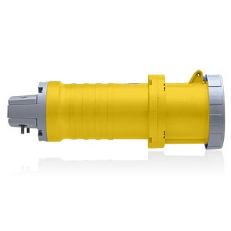360C4W Series II North American Configuration Watertight Sleeve And Pin Connector, 125 VAC, 60 A, 2 Poles, 3 Wires, Yellow