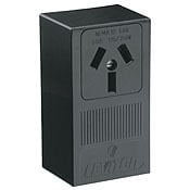 5050 Non-Grounding Straight Blade Receptacle, 125/250 VAC, 50 A, 3 Poles, 3 Wires, Black