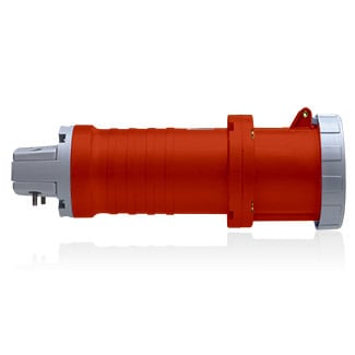 360C7W Series II North American Configuration Watertight Sleeve And Pin Connector, 480 VAC, 60 A, 2 Poles, 3 Wires, Red