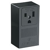 5378 Extra Heavy Duty Grounding Straight Blade Power Receptacle, 250 VAC, 50 A, 2 Poles, 3 Wires, Black