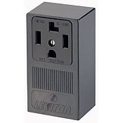 55054 Grounding Straight Blade Receptacle, 125/250 VAC, 30 A, 3 Poles, 4 Wires, Black