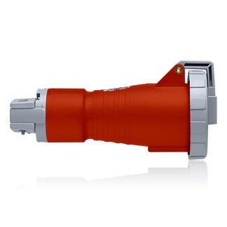 430C7W Series II North American Configuration Watertight Sleeve And Pin Connector, 480 VAC, 30 A, 3 Poles, 4 Wires, Red