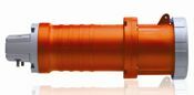 460C12W Series II North American Configuration Watertight Sleeve And Pin Connector, 125/250 VAC, 60 A, 3 Poles, 4 Wires, Orange