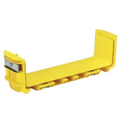 FRBC12X4YL Pre-Assembled Coupler, For Use With FiberRunner 12 x 4 in Routing System, 4.4 in H, ABS, Yellow