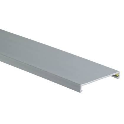 C4LG6 Panduct Wiring Duct Cover, 6 ft L x 4-1/4 in W x 0.37 in H, PVC, Light Gray