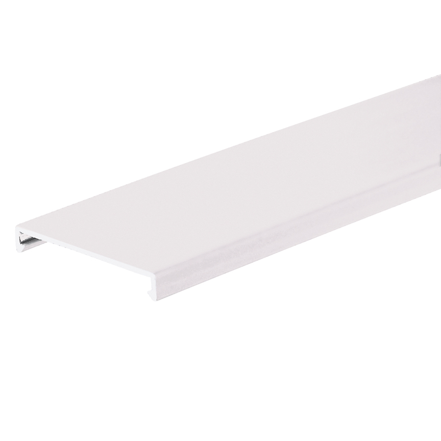 NC4WH6 Type NC Halogen-Free Wiring Duct Cover, 6 ft L x 4-1/4 in W x 0.37 in H, PPO, White