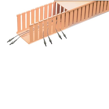 E2X2OR6 Fiber-Duct Type E Slot Wall Wiring Duct, 0.8 in, 2 in W x 2 in D, PVC