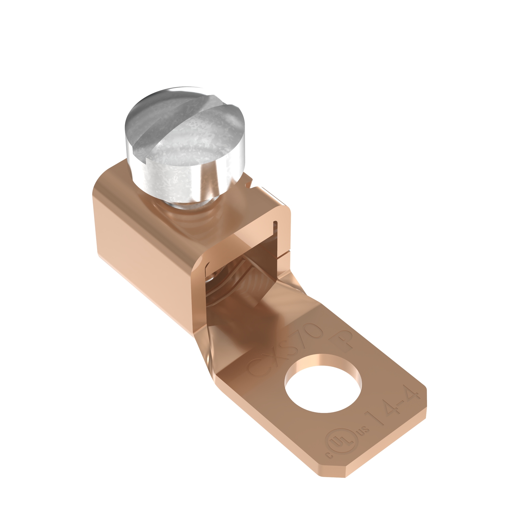 Pan-Lug CXS70-14-C Mech Con-Lugs, Fixed Tongue, Copper, Strt, One 1/4" Stud