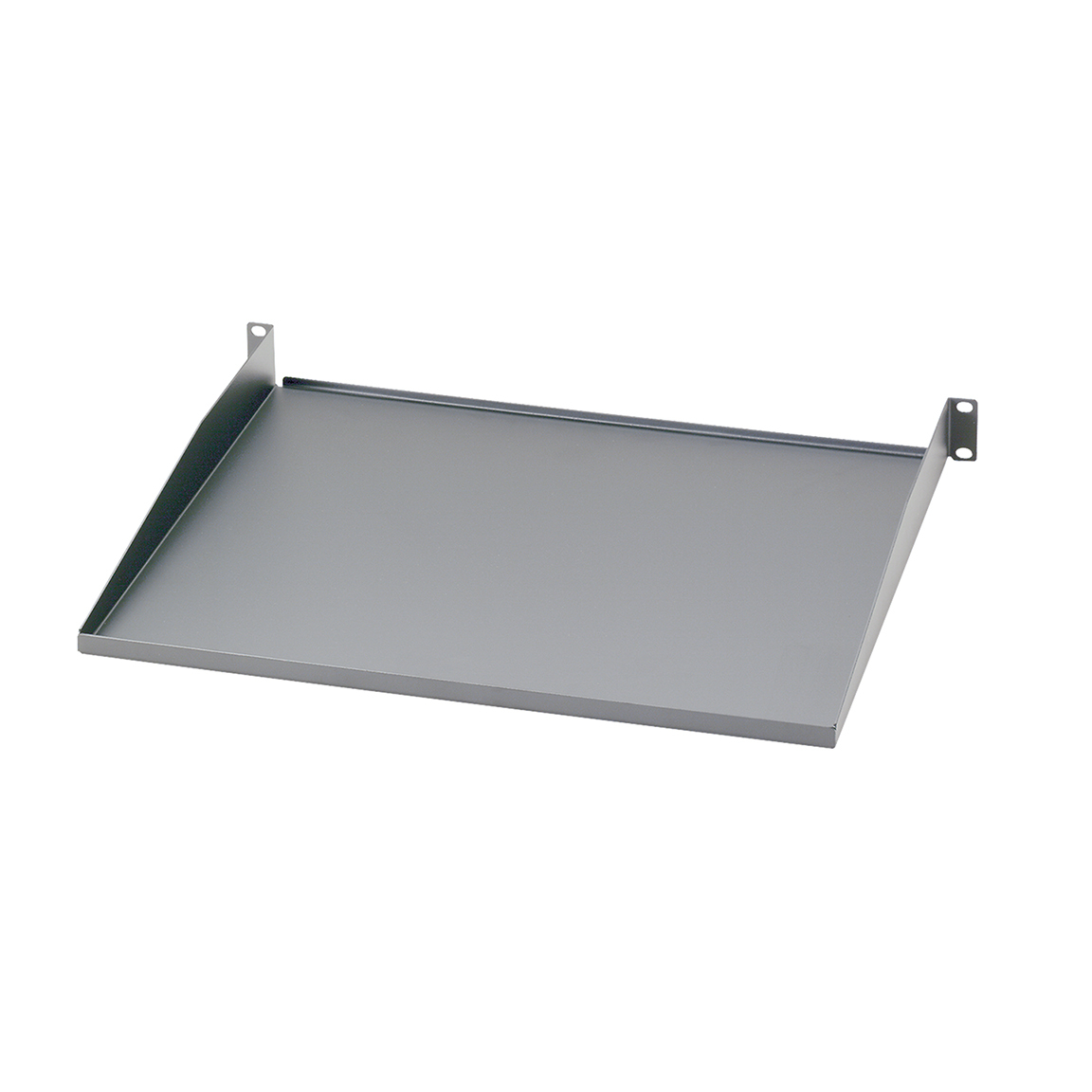 Rack Mount Shelf, 1 RU, Steel, Black