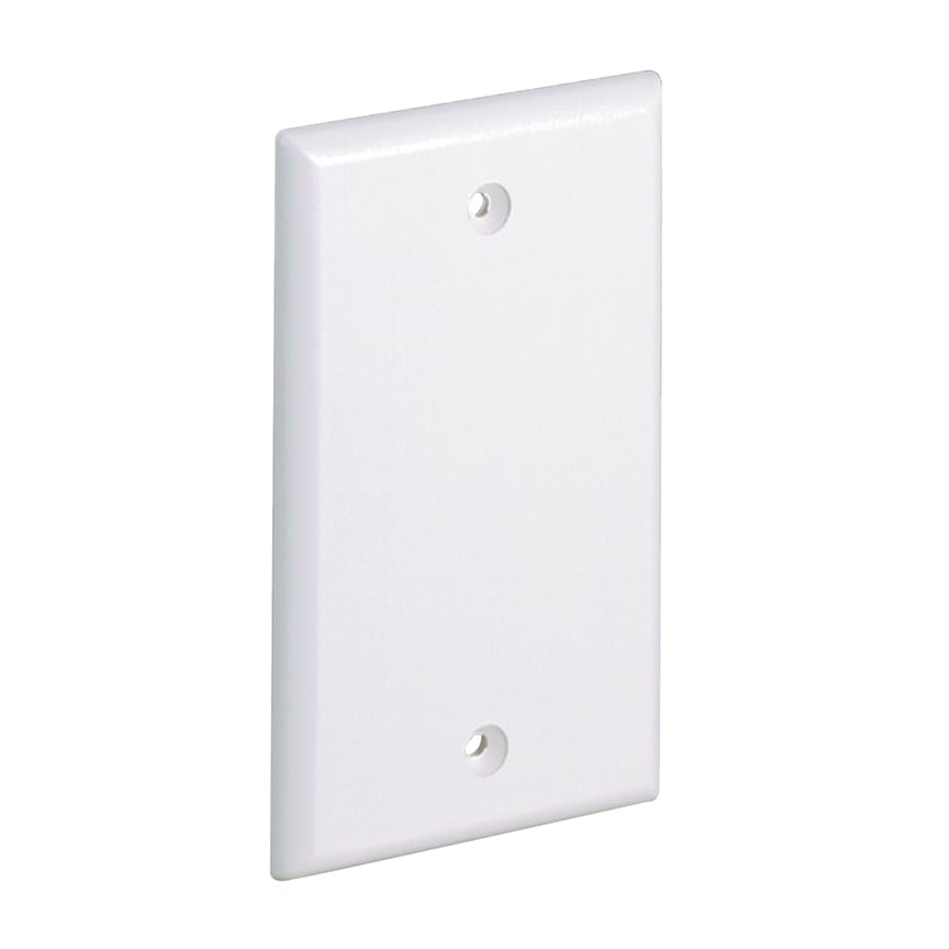 CPNWH Pan-Way CPN Classic 1-Gang Blank Cover Faceplate, For Use With JBP2S and JBP2D Surface Mount Outlet Box, ABS, White