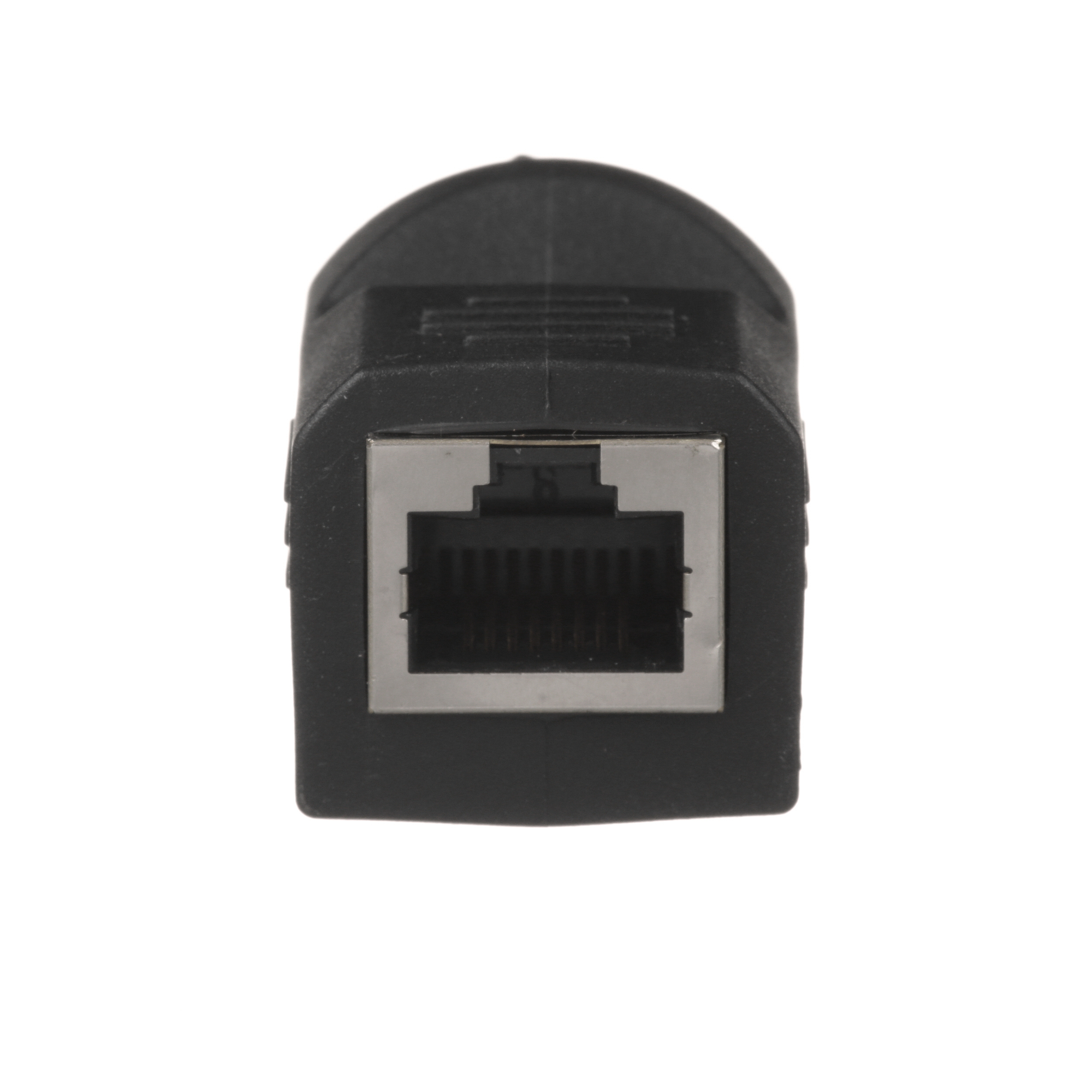 ICAM12DRJS IndustrialNet Cat 5e Class D Shielded Circular Adapter, M12 D-Code to RJ45 Connector, Panel Mount, Nylon Glass Filled Housing