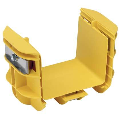 FRBC4X4YL Pre-Assembled Coupler, For Use With FiberRunner 4 x 4 in Routing System, 6.8 in L x 4 in W x 4.4 in H, ABS Plastic, Yellow