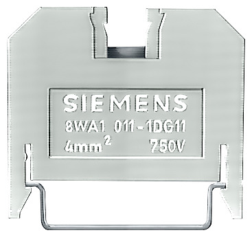 8WA1011-1DG11 1-Tier Standard Terminal Block, 800 VAC, 32 A, 18 to 10 AWG Wire, DIN Rail/C Rail Mount