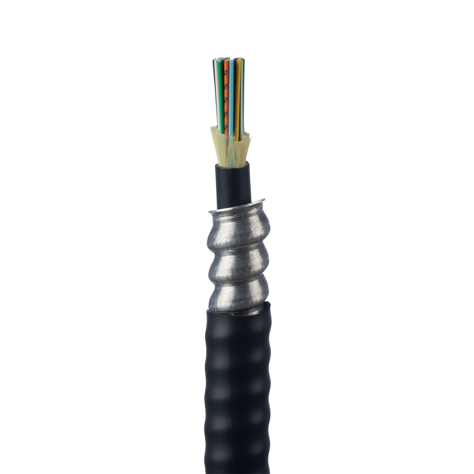6 Fiber Cable, OM1, Indoor/Outdoor Armored TB, Plenum, 900um Buffered