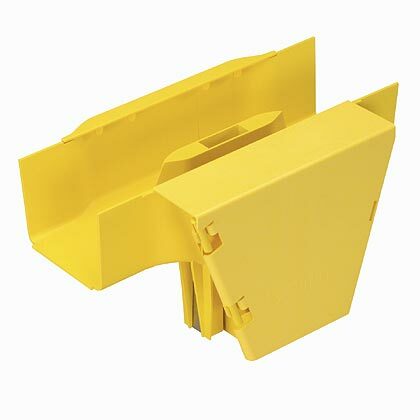 FiberRunner Vertical Tee Fitting, 4x4, Yellow