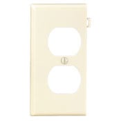 PSE8-I Combination Sectional Duplex Receptacle Wall Plate, 1 Gangs, Thermoplastic Nylon, Ivory