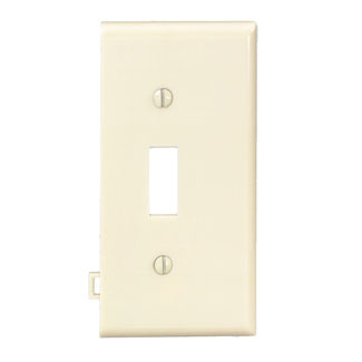 PSE1-I Combination Sectional Toggle Switch Wall Plate, 1 Gangs, Thermoplastic Nylon, Ivory