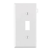 PSE1-W Combination Sectional Toggle Switch Wall Plate, 1 Gangs, Thermoplastic Nylon, White