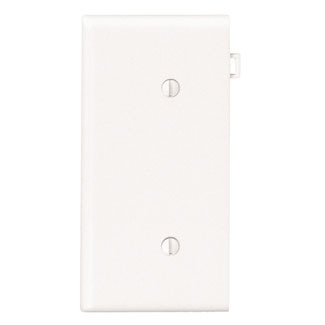 PSE14-W Combination Sectional Blank Wall Plate, 1 Gangs, Thermoplastic Nylon, White