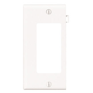 PSE26-W Decora Combination Sectional GFCI Wall Plate/Face Plate, 1 Gangs, Thermoplastic Nylon, White