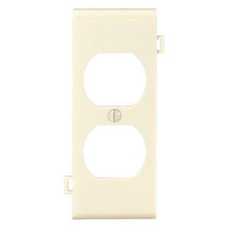 PSC8-I Combination Sectional Duplex Receptacle Wall Plate, 1 Gangs, Thermoplastic Nylon, Ivory
