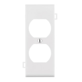 PSC8-W Combination Sectional Duplex Receptacle Wall Plate, 1 Gangs, Thermoplastic Nylon, White