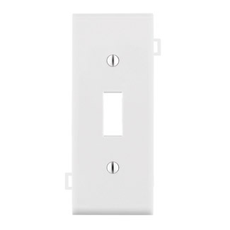 PSC1-W Combination Sectional Toggle Switch Wall Plate, 1 Gangs, Thermoplastic Nylon, White
