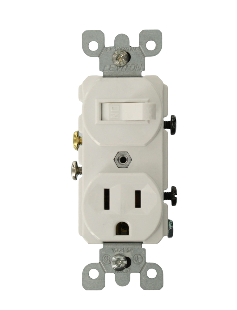 5225-WS Grounding Switch And Receptacle, Electrical Ratings: 15 A, 120/277 V AC, 1 Poles, 3 Wires