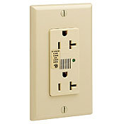 7380-W Duplex Self-Grounding Surge Protective Straight Blade Receptacle, 125 V AC, 20 A, 5 kA Short Circuit