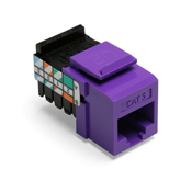 41108-RP5 QuickPort 8-Conductor 8-Position 110-Style UTP Connector, Cat 5 Module, Flush Mount, Plastic, Purple