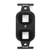 41087-2EP QuickPort Type 106 Multimedia Insert, 2 Ports, Fastened Mount, Black