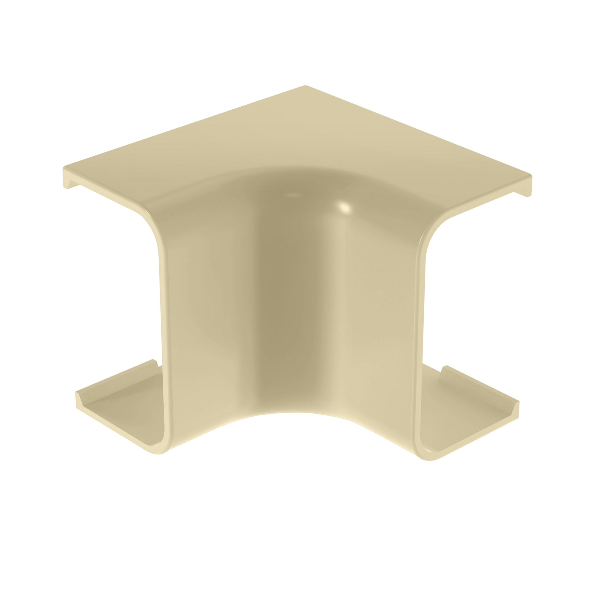Surface Raceway, LD10 Inside Corner Fitting, Electric Ivory
