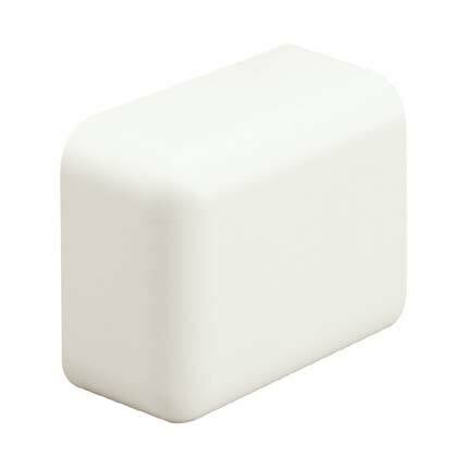 Surface Raceway, LD5 Low Voltage End Cap, Electric Ivory