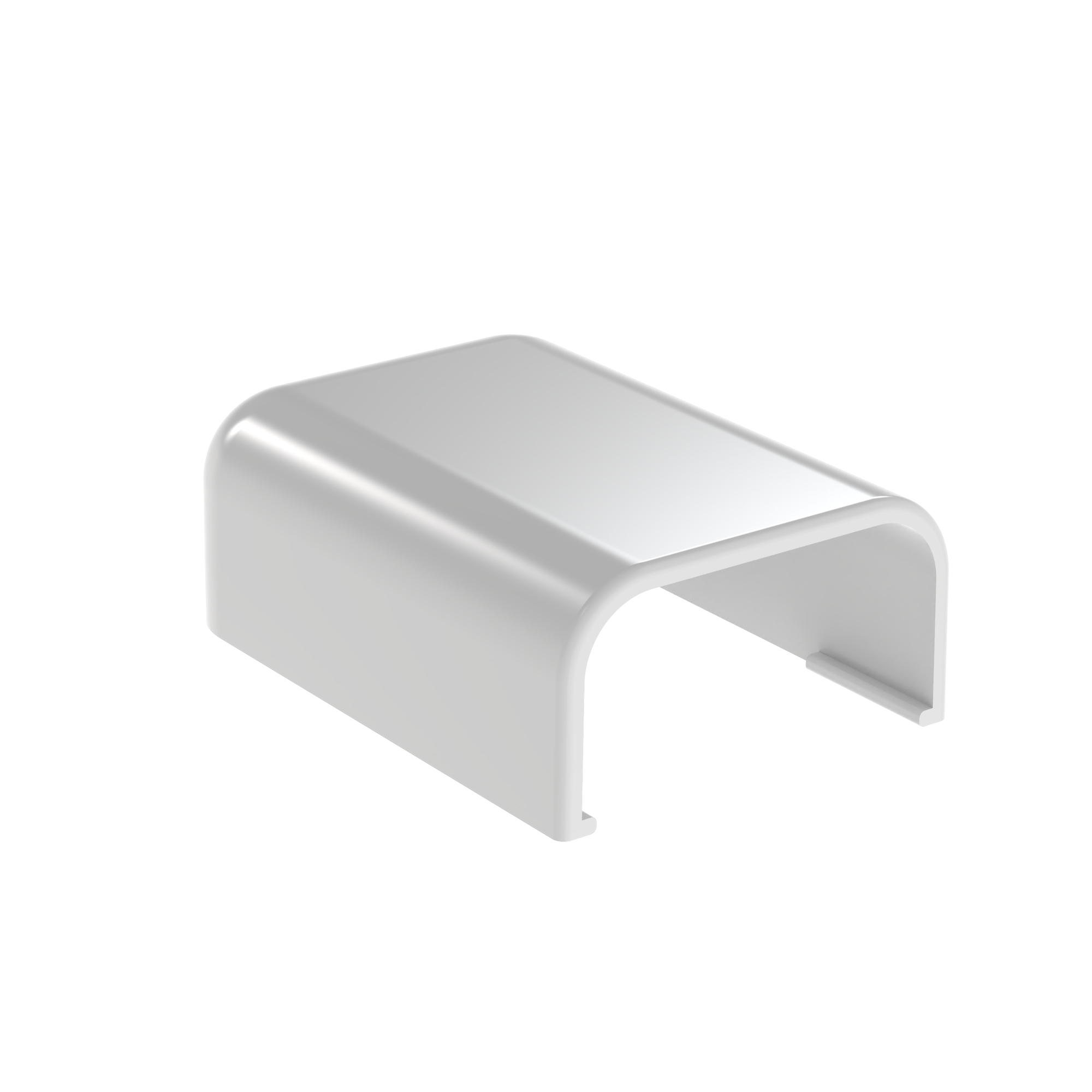 ECF5WH-E Pan-Way Low Voltage End Cap Fitting, For Use With LD5 Series Surface Raceway System, ABS, White