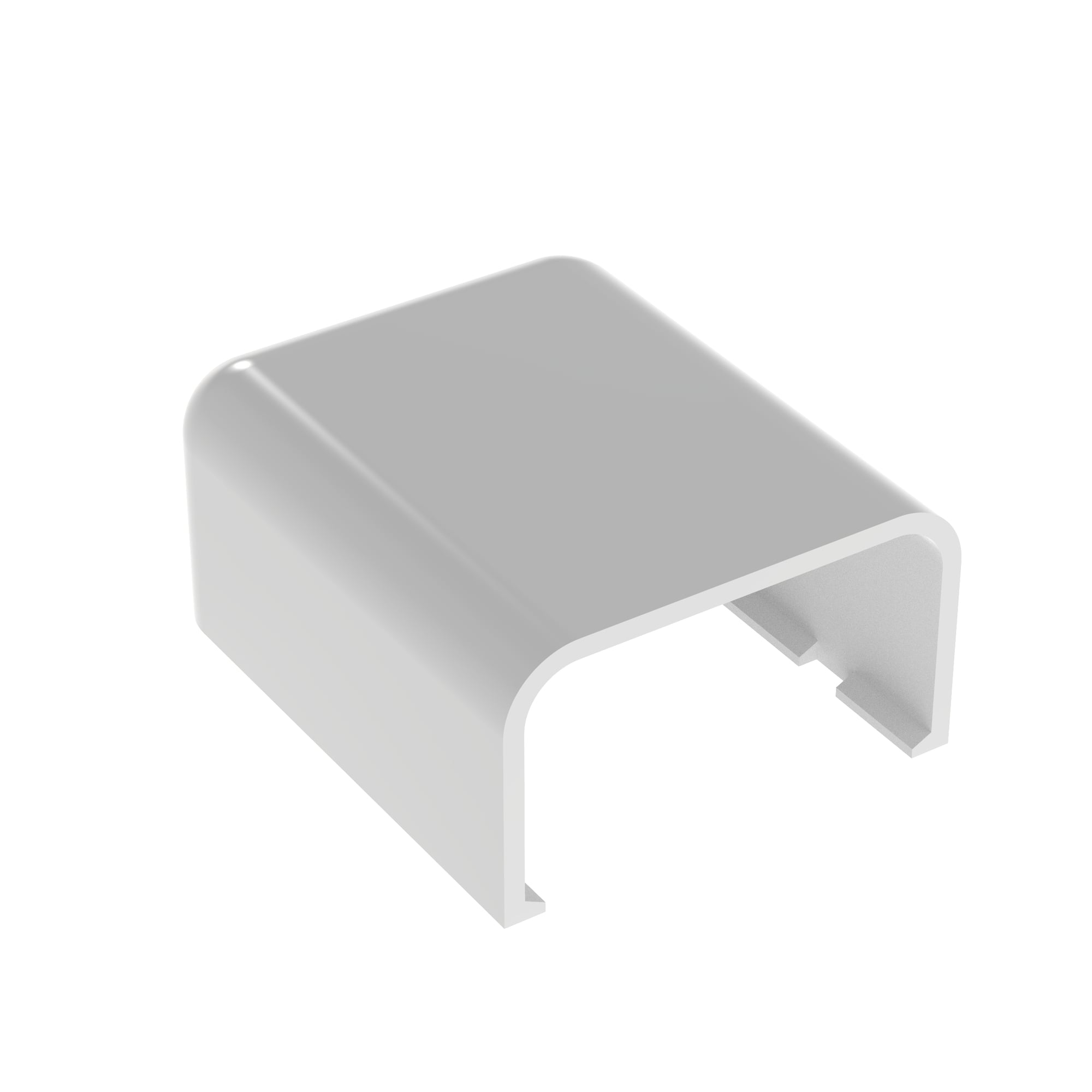 ECF10WH-X Pan-Way Low Voltage End Cap Fitting, For Use With LD10 Series Surface Raceway System, ABS, White