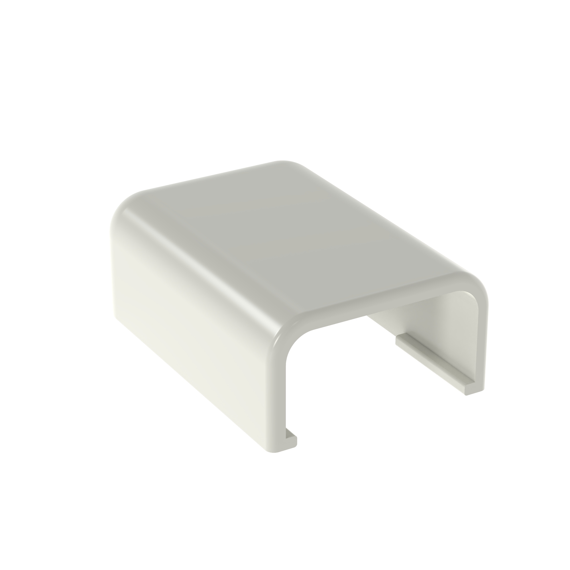 ECF3IW-E Pan-Way Low Voltage End Cap Fitting, For Use With LD3 Series Surface Raceway System, ABS, Off-White