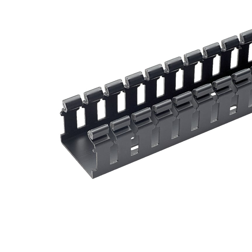 H4X4BL6 Panduct Type H Wiring Duct, 0.31 in Wide Slot Slot, 4-1/4 in W x 4 in D, PVC