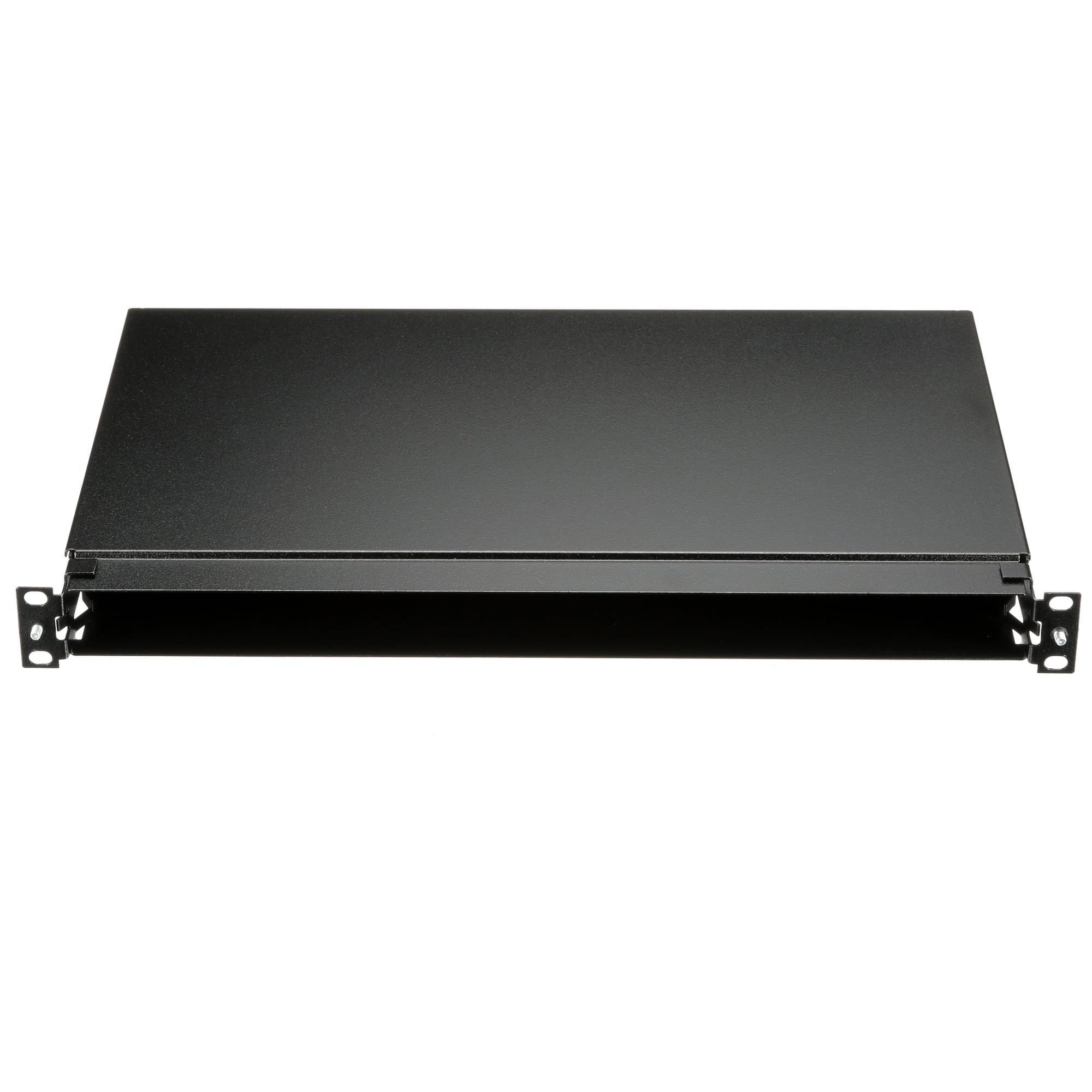 FMT1 OptiCom 4-Port Standard Fiber Optic Tray, 17.16 in W x 11.16 in D, For Use With CFAPPBL1 Fiber Adapter Patch Panel and FMP Adapter Panel, Steel