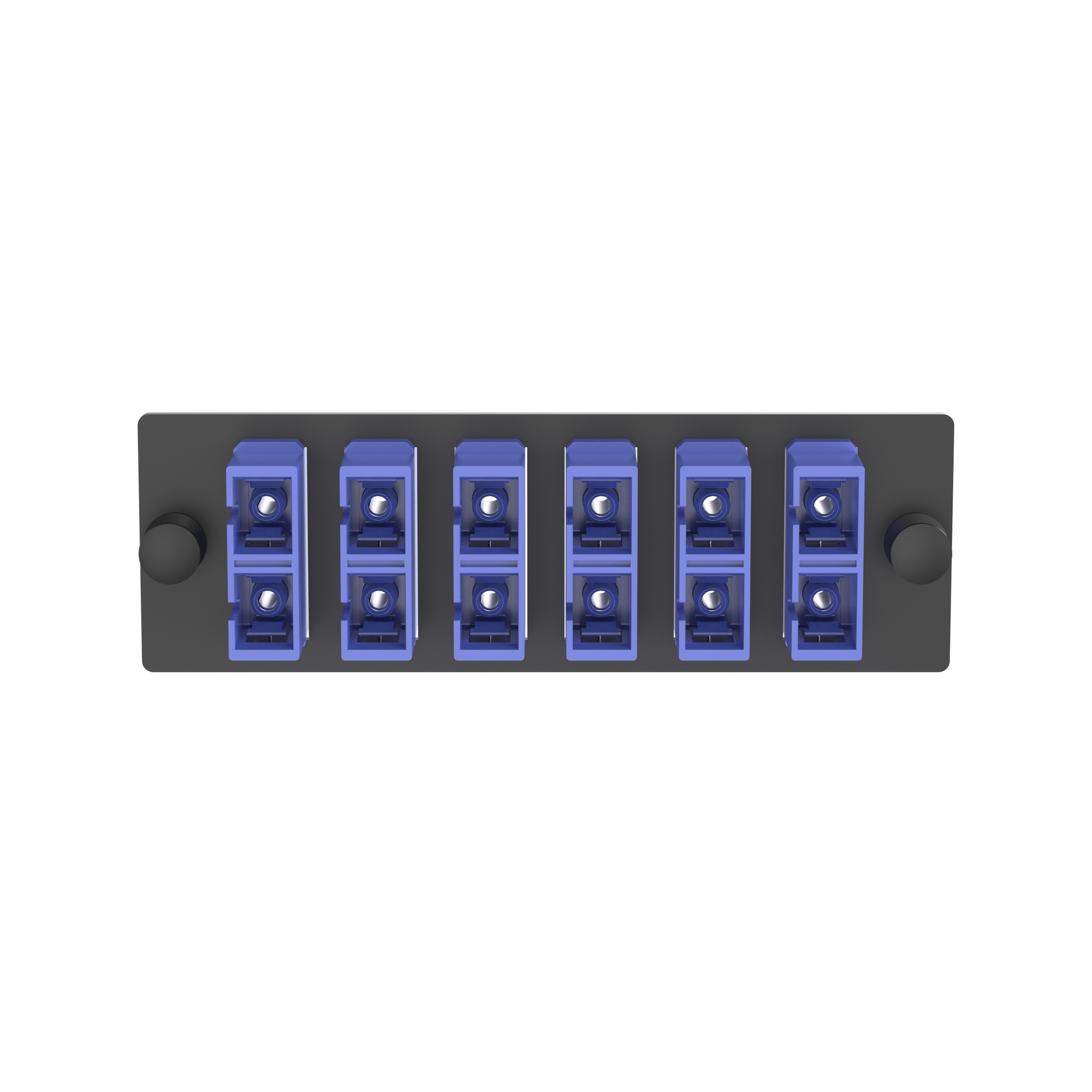 FAP6WBUDSCZ OptiCom Type SC Duplex Front Loading Fiber Adapter Panel, (6) OS1/OS2 Single Mode Fiber