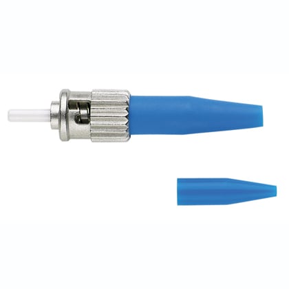 FSTSABU OptiCam Field Polished Fiber Optic Connector, ST Simplex Connector, OS1/OS2 Single Mode Fiber, 3 mm Jacketed, 900 um Buffered Fiber, Zirconia Ceramic Ferrule